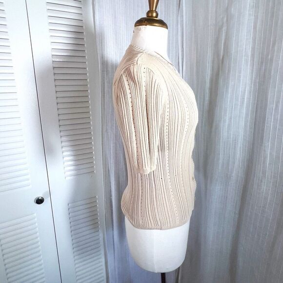 Liz Claiborne | Women’s | Sweaters | S |  Button-Down V-Cut Sweater Shirt - Picture 6 of 6